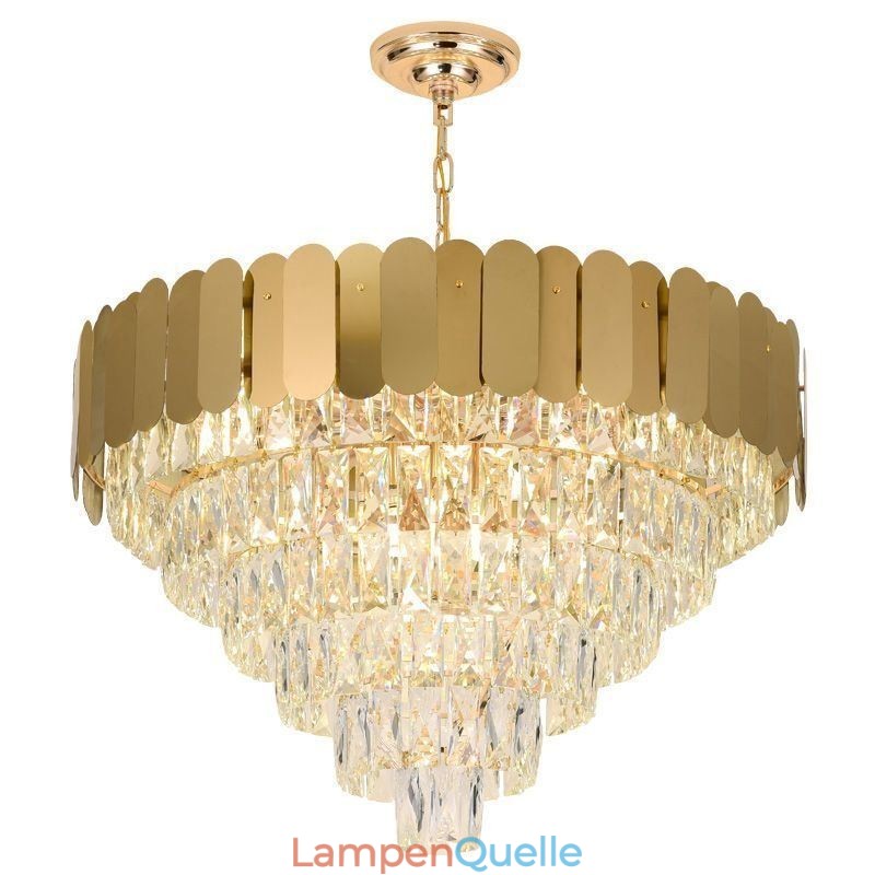Moderne elegante Kristall Pendelleuchte konische Deckenleuchte