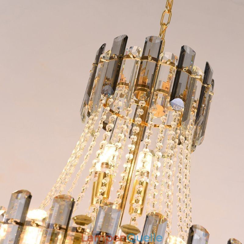 Moderne elegante Kristall Pendelleuchte konische Hängeleuchte