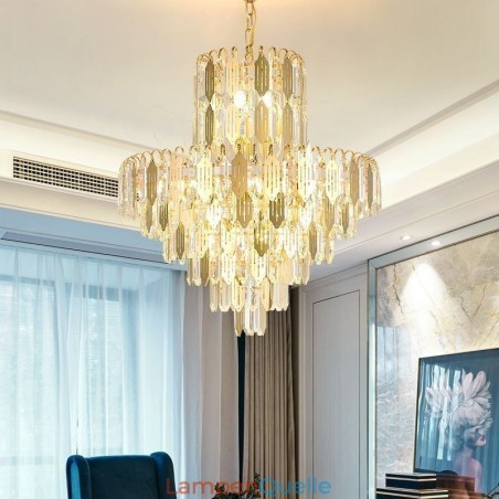 Moderne Kristall-Pendelleuchte, zeitgenössische Deckenlampe Moderne Kristall-Pendelleuchte, zeitgenössische Deckenlampe