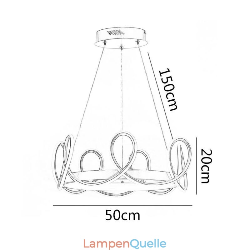 Moderne Hängeleuchte Crown Pendelleuchte Aluminium 1 Licht