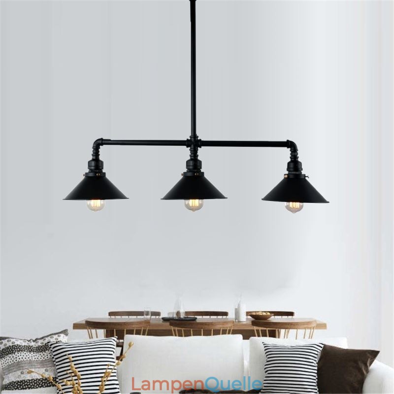 3-Licht Retro Industrielle Vintage Wasser Rohr Anhänger Licht Kronleuchter Land Rustikalen Stil