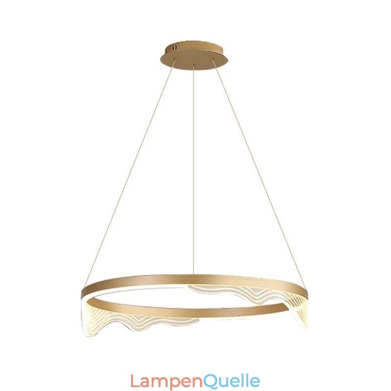 Nordic Aluminium Pendelleuchte Golden Wave Ripple Hängeleuchte