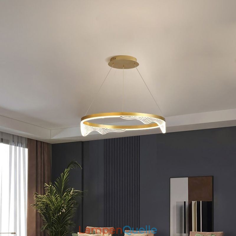 Nordic Aluminium Pendelleuchte Golden Wave Ripple Hängeleuchte