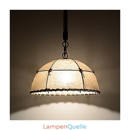 Halbrunde Pendelleuchte mit 1 Leuchte, Vintage-Stil, Industrie-Stil, gelbes Stoff- und Metall-Tropfenlicht Halbrunde Pendelleuchte mit 1 Leuchte, Vintage-Stil, Industrie-Stil, gelbes Stoff- und Metall-Tropfenlicht