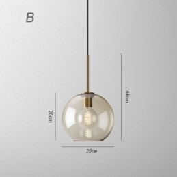 Glas Pendelleuchte Minimalistische Cognac Farbe Dekorative Glasleuchte