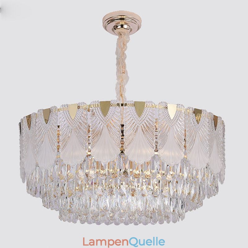 Kristall Pendelleuchte Lacy Runde Deckenleuchte