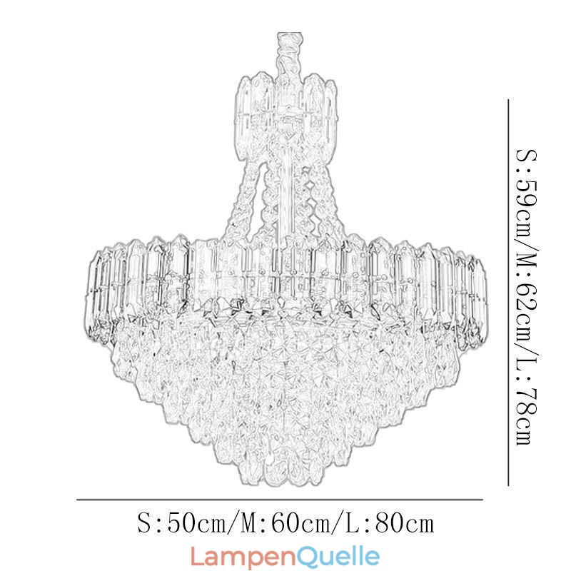Kristall Pendelleuchte Konische Hängeleuchte Leuchte Licht