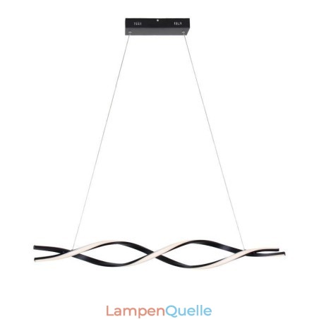 Moderne Pendelleuchte in Wellenform, schwarze Hängelampen Moderne Pendelleuchte in Wellenform, schwarze Hängelampen