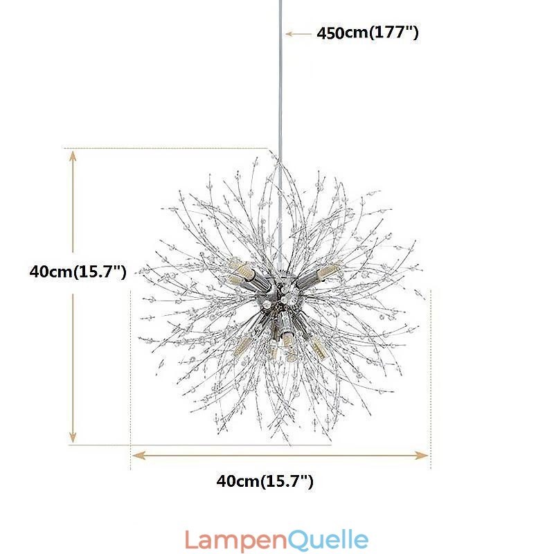 Feuerwerk Kronleuchter 8 Lichter Löwenzahn Pendelleuchte