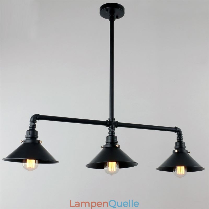 3-Licht Retro Industrielle Vintage Wasser Rohr Anhänger Licht Kronleuchter Land Rustikalen Stil