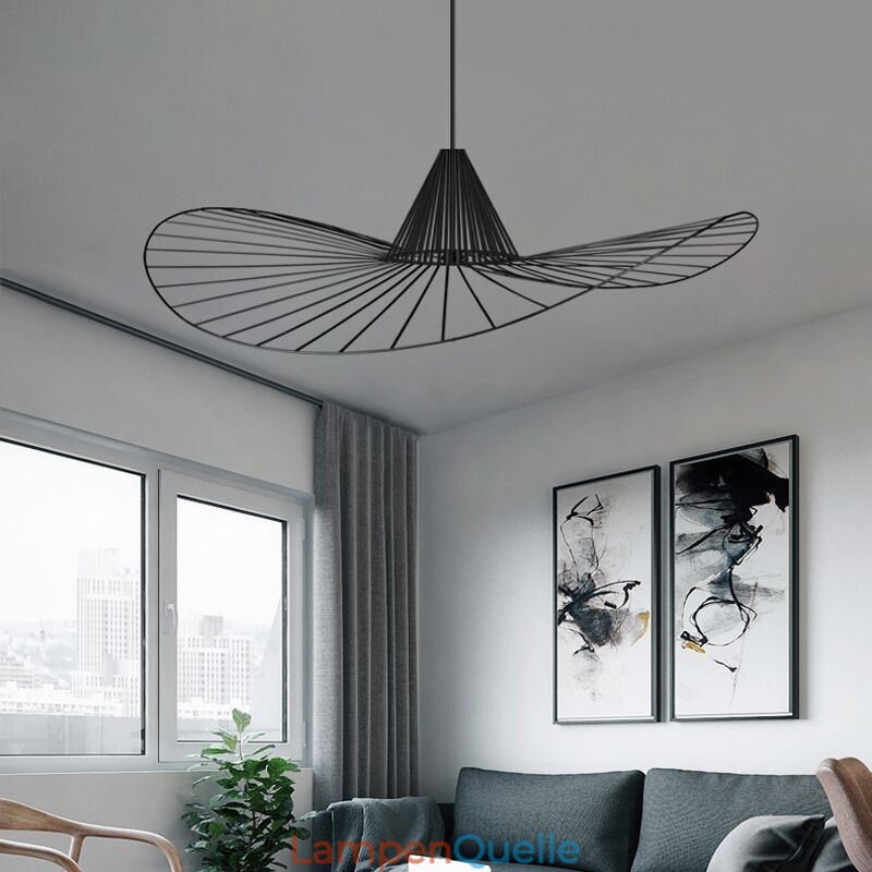 Eisen Pendelleuchte Einfache Strohhutlampe 1 Licht