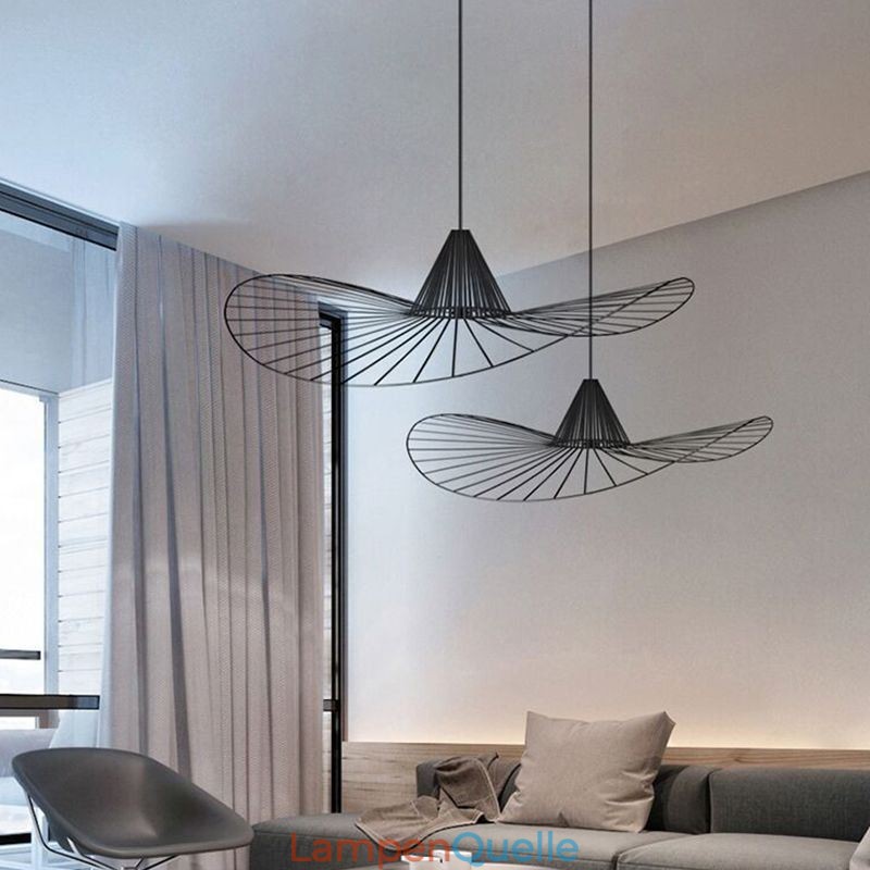 Eisen Pendelleuchte Einfache Strohhutlampe 1 Licht
