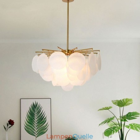 Moderne 6-flammige Hängeleuchte Pendelleuchte mit Glasform Moderne 6-flammige Hängeleuchte Pendelleuchte mit Glasform