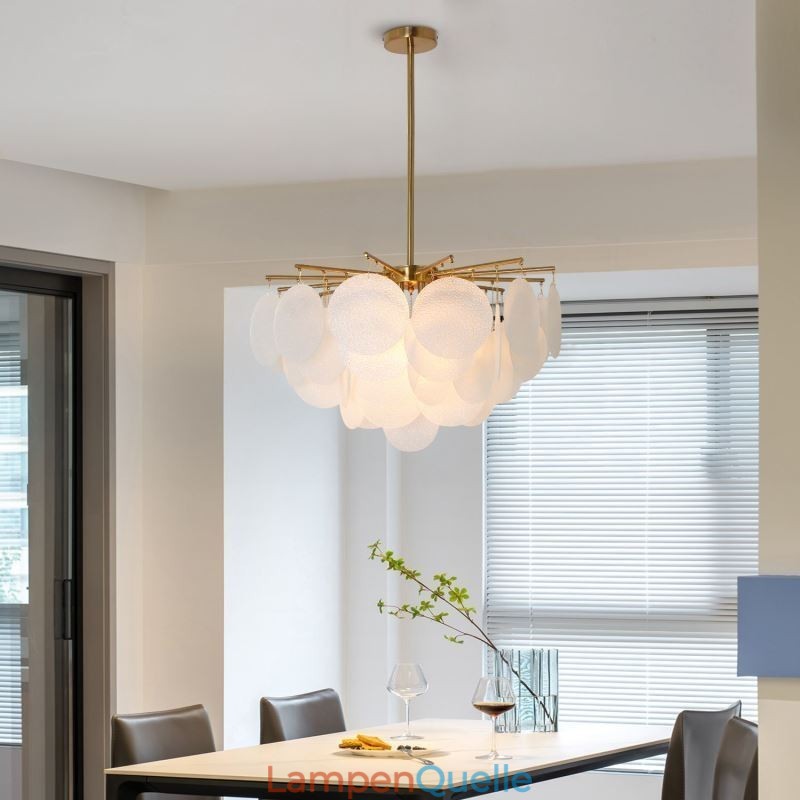 Moderne 6-flammige Hängeleuchte Pendelleuchte mit Glasform
