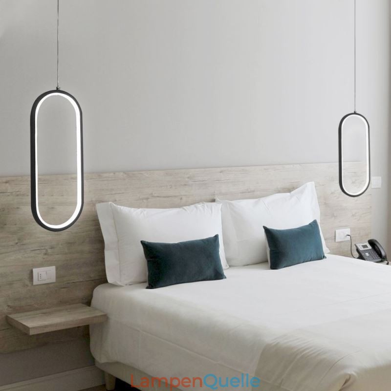 Ovale Pendelleuchte, dekorative Leuchte aus Acryl