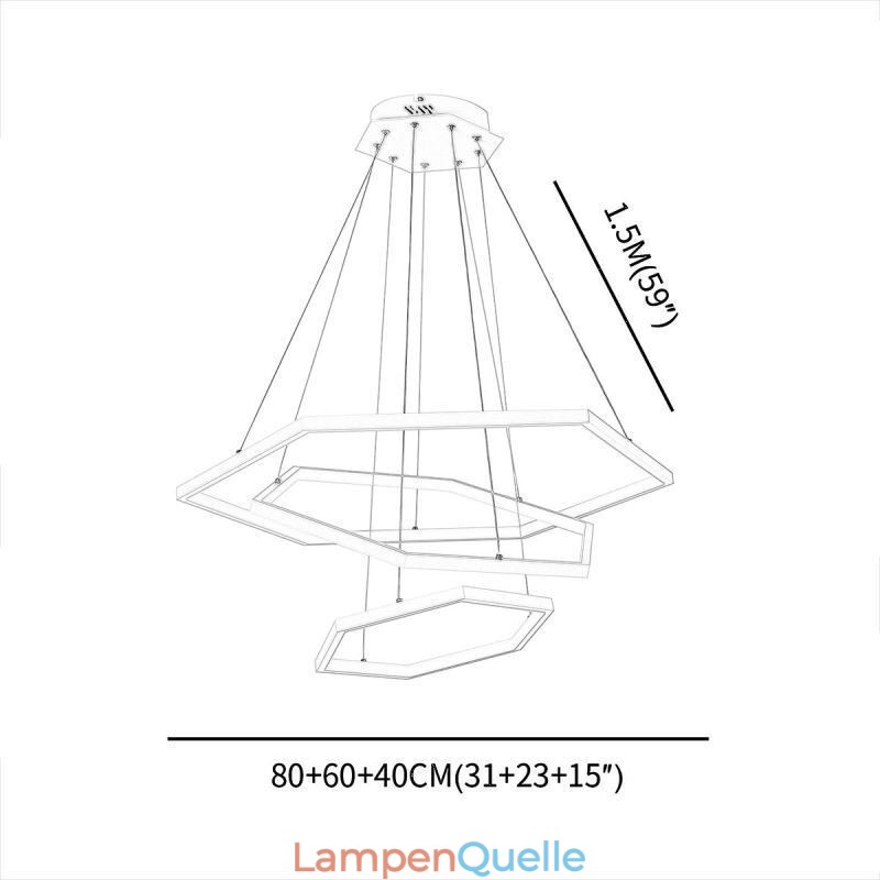 Moderne sechseckige Hängeleuchte Pendelleuchte