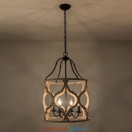 Laternen-Pendelleuchte im Vintage-Stil mit 4 Lichtern Laternen-Pendelleuchte im Vintage-Stil mit 4 Lichtern