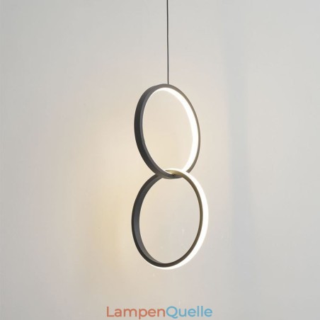 Minimalistische Doppelring-Pendelleuchte Minimalistische Doppelring-Pendelleuchte
