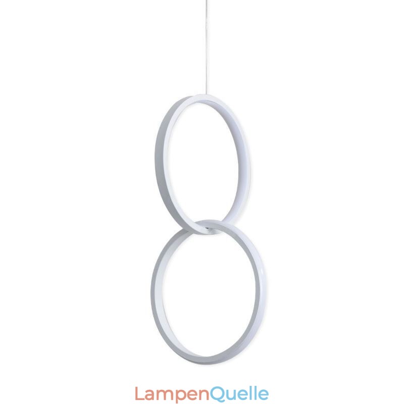 Minimalistische Doppelring-Pendelleuchte