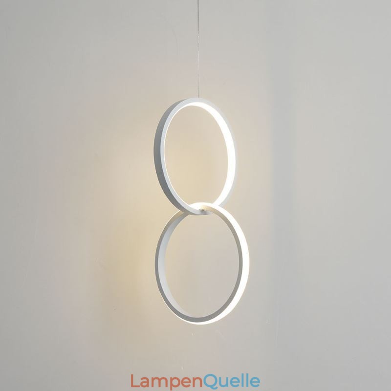 Minimalistische Doppelring-Pendelleuchte