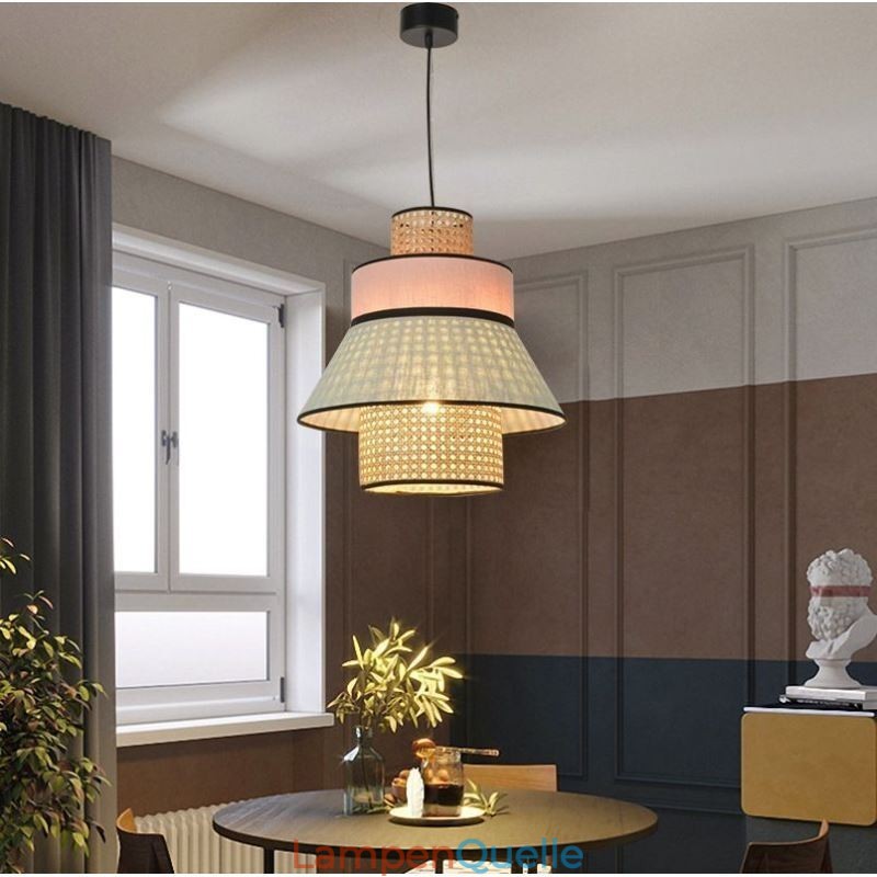 1 Licht Kleid Lampenschirm Pendelleuchte Bambus Weave Beleuchtung