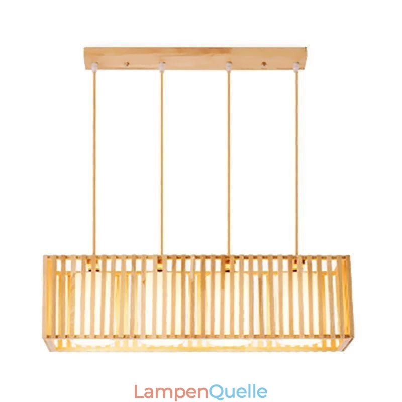 Minimalistische Holzkäfig-Pendelleuchte