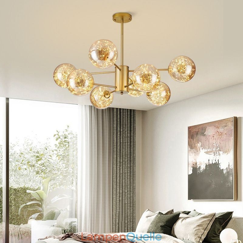 Magic Bean Pendelleuchte Nordischer Stil Glaskugel Gypsophila Pendelleuchte