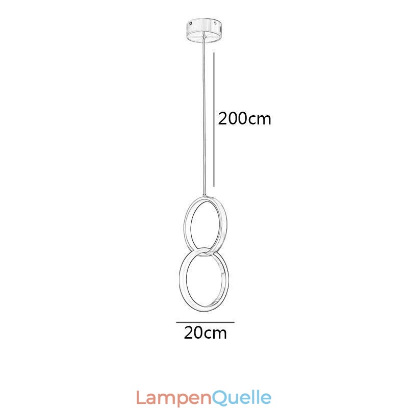 Pendelleuchte Messingringe Dekorative Leuchte