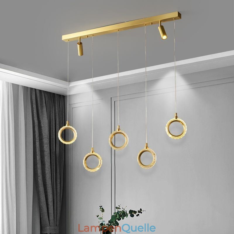Pendelleuchte Acryl Ringleuchte mit Strahler