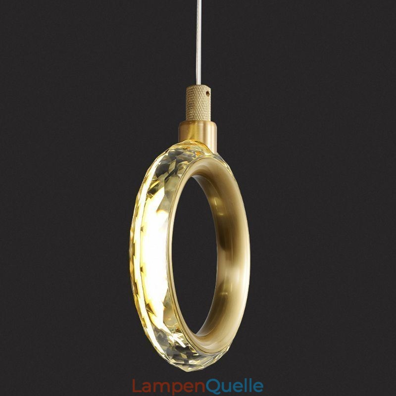 Pendelleuchte Acryl Ringleuchte mit Strahler
