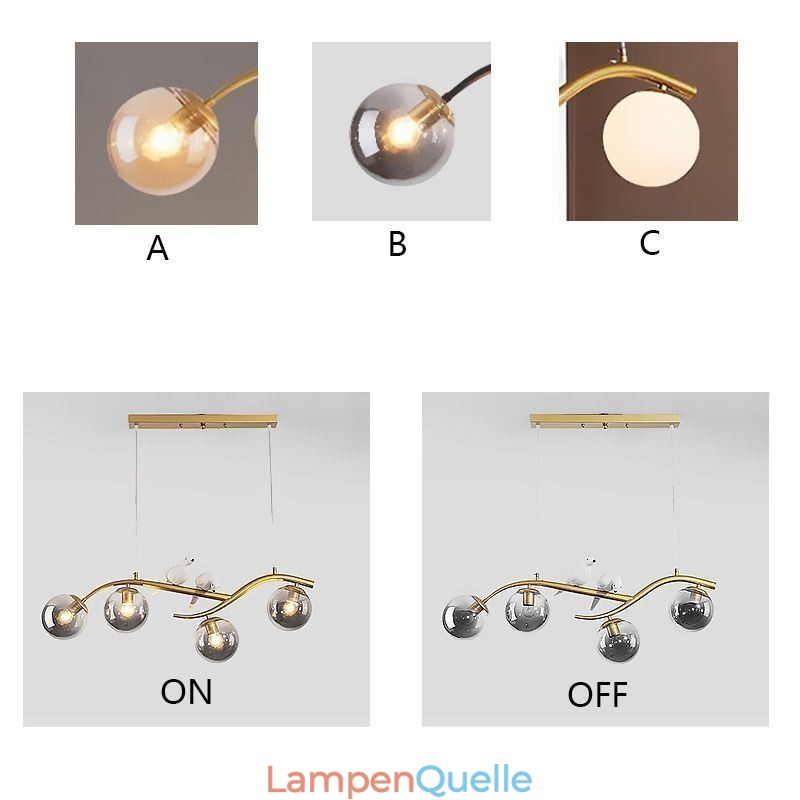 Moderne minimalistische Zweig Pendelleuchte 4 Lampe dekoratives Licht