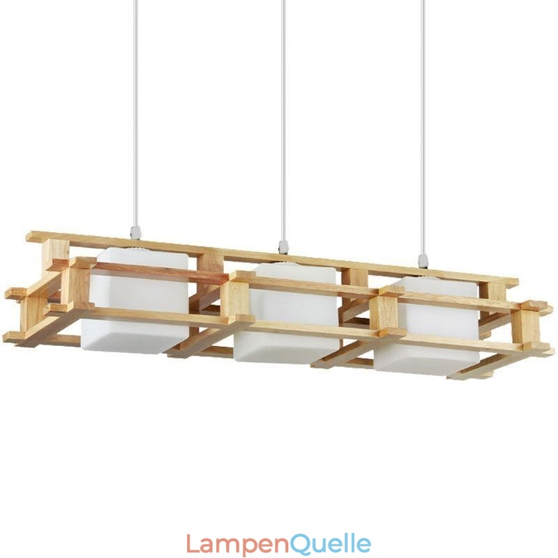 Kreative 3 Lichter Eiche Pendelleuchte Dekorative Holz Deckenleuchte Cafe