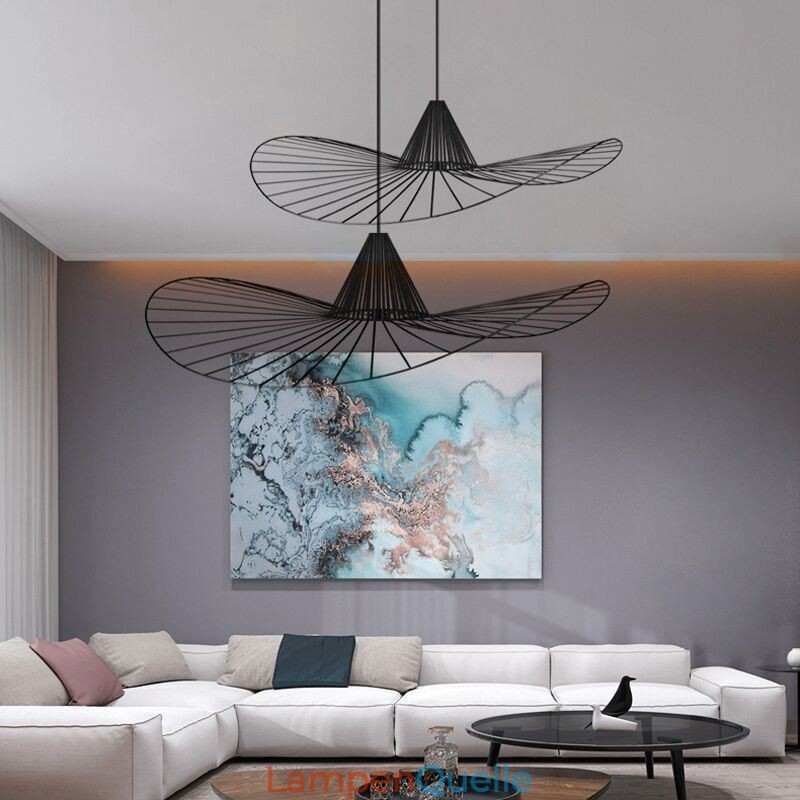 Eisen Pendelleuchte Einfache Strohhut Lampe 1 Licht