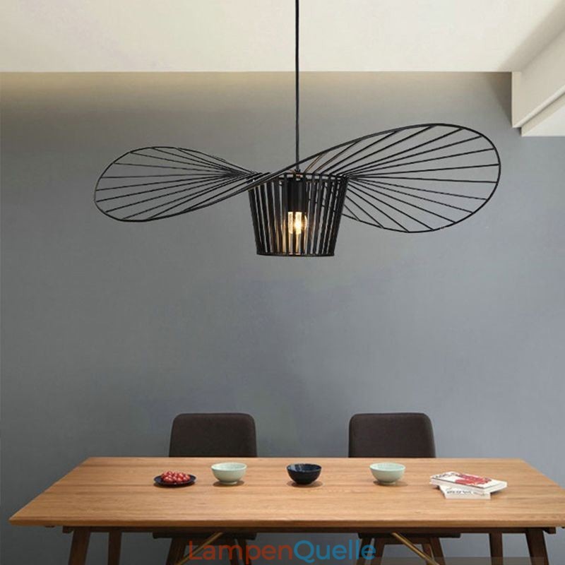 Eisen Pendelleuchte Strohhut Lampe 1 Licht