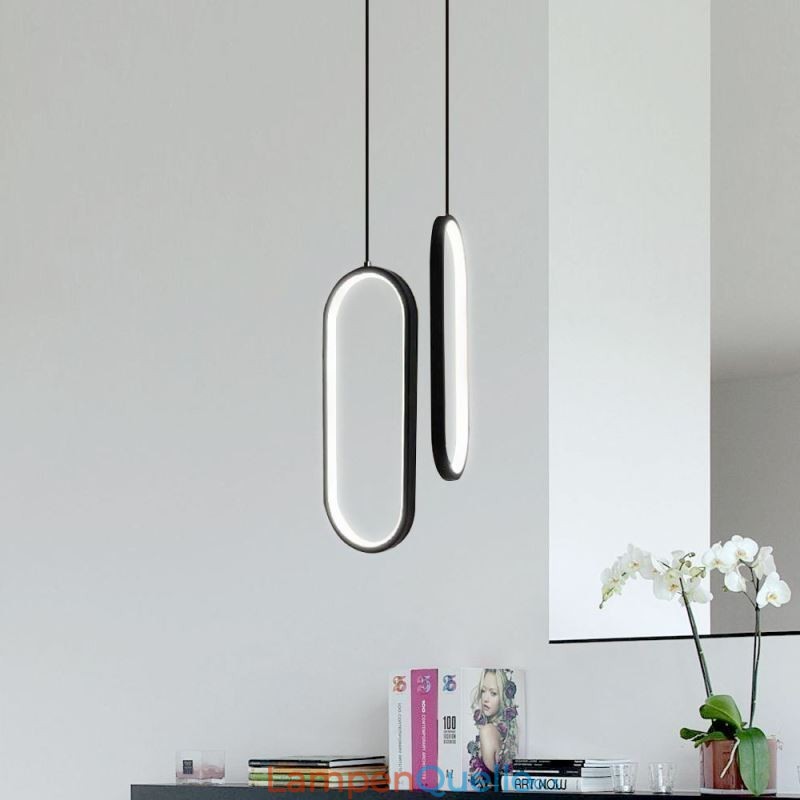 Ovale Pendelleuchte, dekorative Leuchte aus Acryl