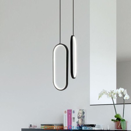 Ovale Pendelleuchte, dekorative Leuchte aus Acryl Ovale Pendelleuchte, dekorative Leuchte aus Acryl