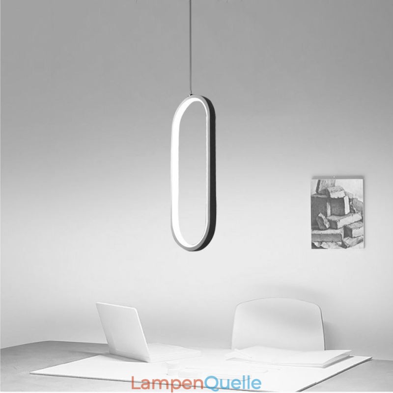 Ovale Pendelleuchte, dekorative Leuchte aus Acryl