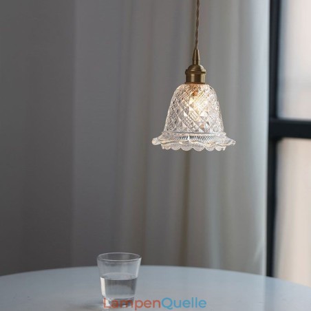 Moderne Blumenglas-Pendelleuchte, 1 Licht, dekorative Leuchte Moderne Blumenglas-Pendelleuchte, 1 Licht, dekorative Leuchte