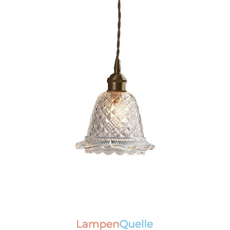 Moderne Blumenglas-Pendelleuchte, 1 Licht, dekorative Leuchte