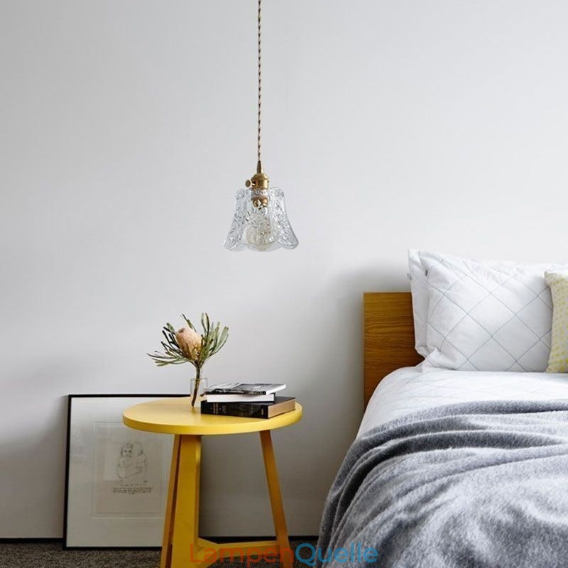 Blumen-Pendelleuchte, minimalistische dekorative Glasleuchte