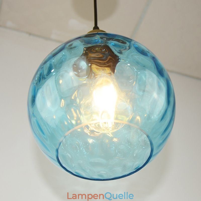 Moderne Pendelleuchte aus Glas, runde Pendelleuchte mit Wassermuster