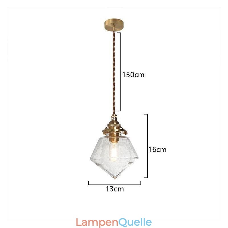 1 Licht Diamant Glas Pendelleuchte Bubble Glas Leuchte