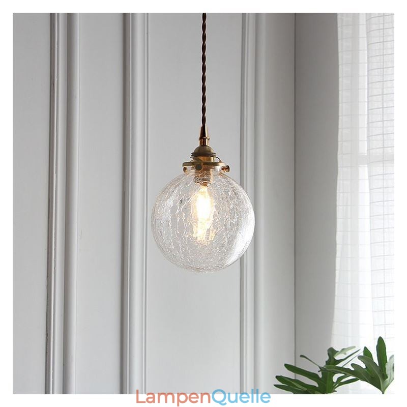 Glas Pendelleuchte Moderne Crackle Deckenleuchte