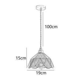 Retro-Glas-Pendelleuchte im japanischen Stil