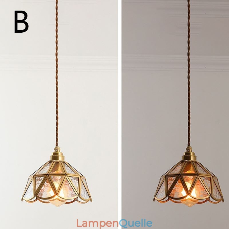 Retro-Glas-Pendelleuchte im japanischen Stil