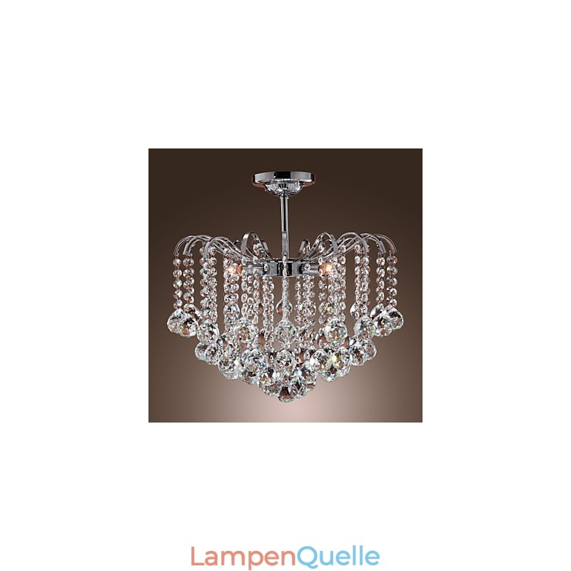 Moderner zeitgenössischer Kronleuchter aus Metall mit Kristallmalerei