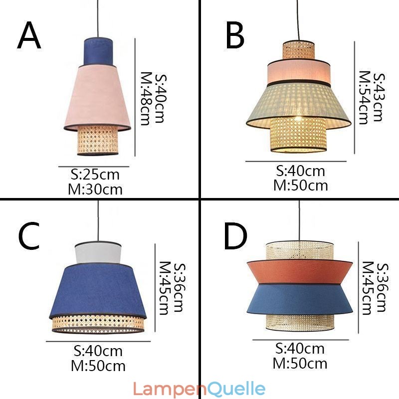 1 Licht Kleid Lampenschirm Pendelleuchte Bambus Weave Beleuchtung