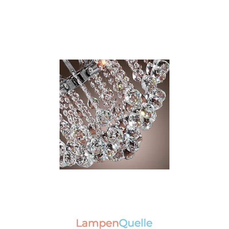 Moderner zeitgenössischer Kronleuchter aus Metall mit Kristallmalerei