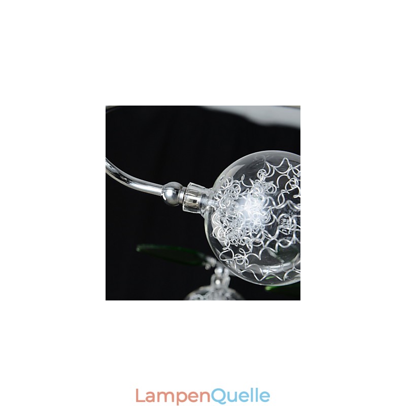 Kronleuchter 6 Lichter Land Aluminium Glas Chrom