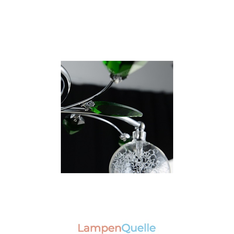 Kronleuchter 6 Lichter Land Aluminium Glas Chrom